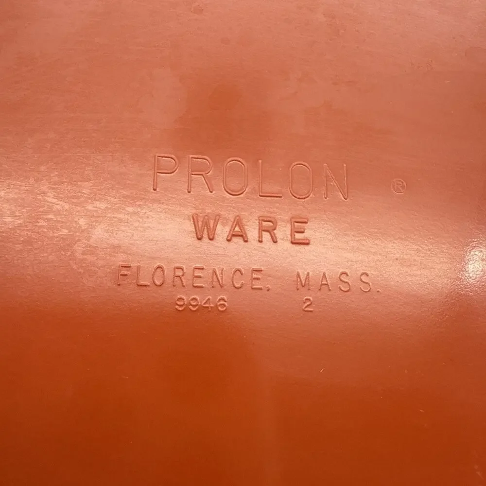 Prolon Vintage Melamine Burnt Orange Oval Serving Bowls 11